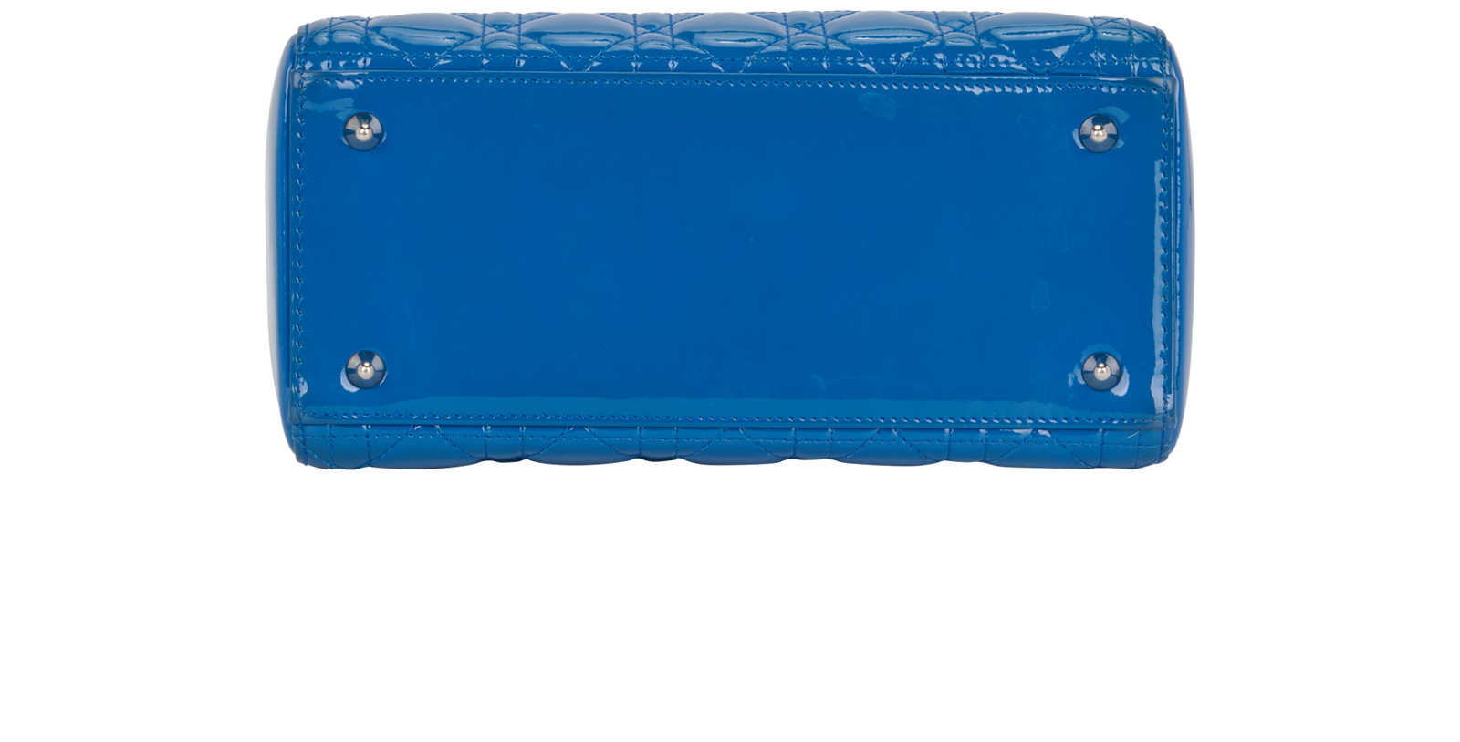 Medium Lady Dior, &pound;1,200, Handbags, Blue, Patent Leather, Top view